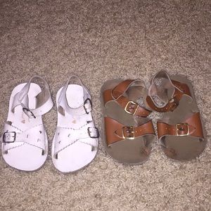 2 Pair Sun San Saltwater Sandals size 8